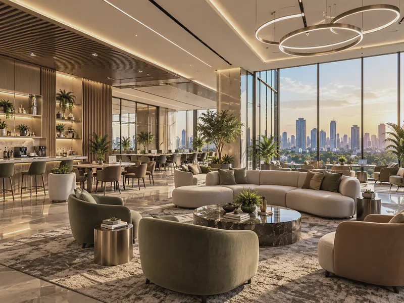 Corporate common areas at Ajmera commercial Wadala